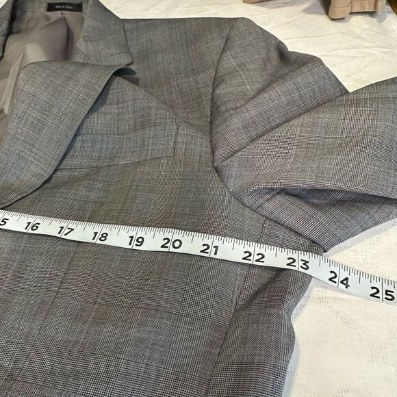 Lauren Ralph Lauren 100% Wool Gray Blazer Men’s 42R Houndstooth Preppy Plaid - Picture 7 of 9